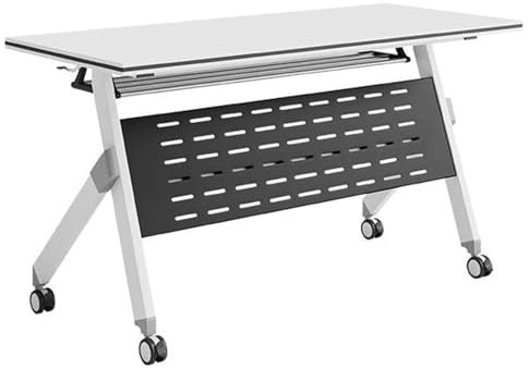 Klappbarer Konferenztisch mit feststellbaren Rädern, Konferenzraum Schulungsraum Flip-Top mobiler Schulungstisch, klappbarer Besprechungstisch für Büro Heim Klassenzimmer