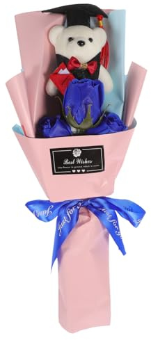 HEATSHAKING Bouquet Laurea con Peluche Chic e Leggera per Festeggiare Memorabile per Laureati e Studenti