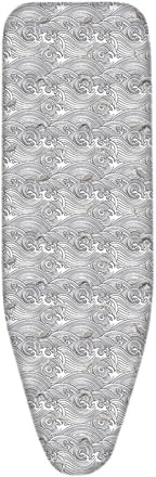 Housse Table à Repasser Rayures Noires Blanches Housses pour Tables Housse Planche à Repasser avec Bande Élastique Tapis de Repassage Réfléchit la Chaleur Housses de Repassage Montage Rapide 120x40cm