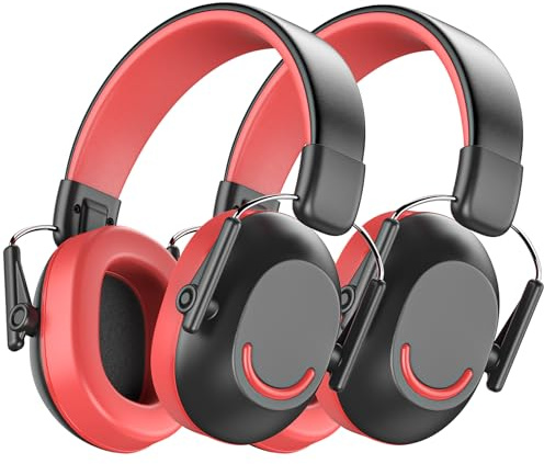 Link Dream Cascos Antiruido Niños, Cascos Insonorizacion para Estudiar 30dB SNR, Protección Auditiva Niños Cascos Insonorizados para Autistas, Viajes, Conciertos, Fuegos, Negro, 2 Piezas