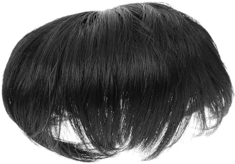 Didiseaon Kurzhaar Toupet für Männer aus Hochtemperaturfaser Komfortabel und Praktisch Natürlich Aussehendes Haarteil für Tägliche und Hochzeitsanlässe in Schwarz