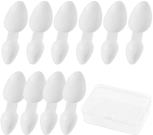 10 Pcs 2.5/5ml Double Sided Spoon, Plastic Spoons Repeatable,Home Office Outdoors Use Spoon,for Brewing The Power of Medicine,Cereal,Milk,Coffee
