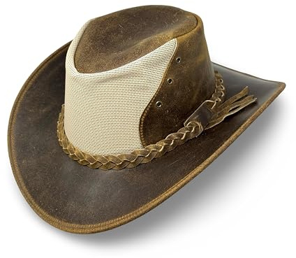 Lederhut Western Cowboy – Outdoor Hut Reiten, Wandern & Abenteuer Sahara Breeze