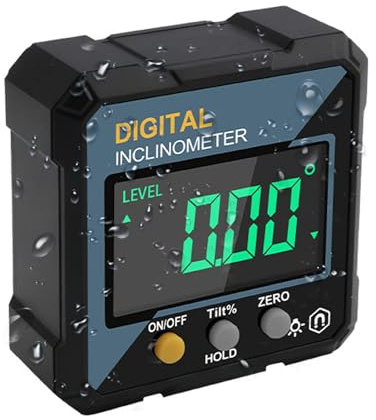 Inclinometro digitale – Livello elettronico magnetico, goniometro di precisione per misurazione degli angoli | Per elettricisti, saldatura, HVAC, falegnameria, costruzione, officina, progetti
