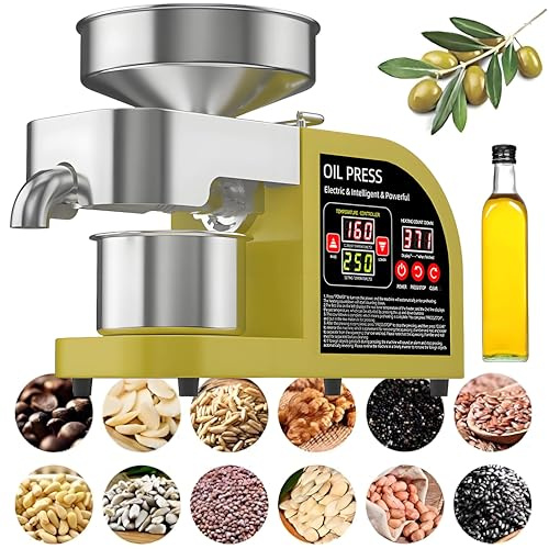 Macchina automatica della pressa dell'olio per uso domestico e commerciale, alto tasso di produzione, costruzione in acciaio inossidabile, funzionamento continuo, controllo intelligente, produzione di