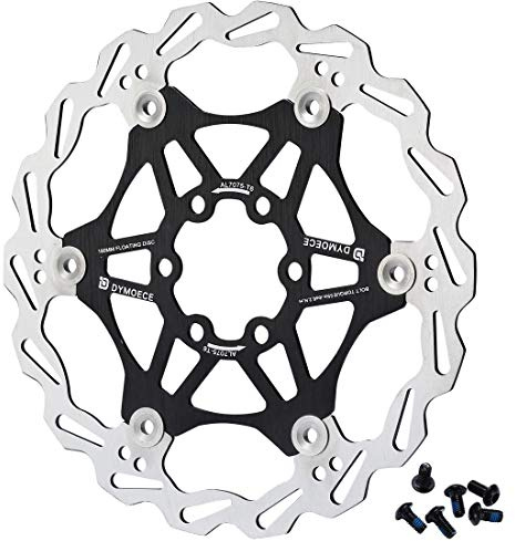 Dymoece Fahrrad Schwimmende Bremsscheibe 160mm/180mm mit 6 Schrauben für MTB Rennrad Schwarz/Rot/Violett
