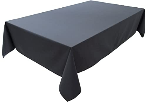 Hochwertige Tischdecke Tischwäsche aus 100% Baumwolle Kollektion Konzept, Farbe & Größe wählbar (Tischdecke - 150x260cm, Anthrazit)