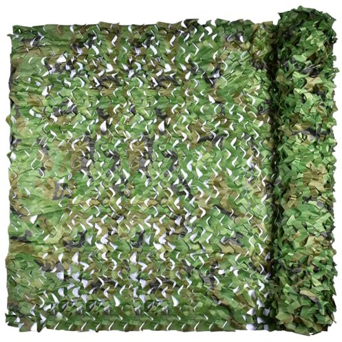 iunio Camouflage Netting, Camo Netting Camouflage Net Bulk Roll Army Camouflage Netting Lightweight Camo Net for Decorations, Hunting, Camping, Shooting, Car Cover, Sunshade(Woodland 1.5Mx2M)