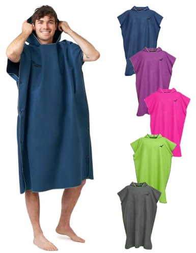 Fit-Flip Strandponcho für Erwachsene mit Kapuze schnelltrocknend