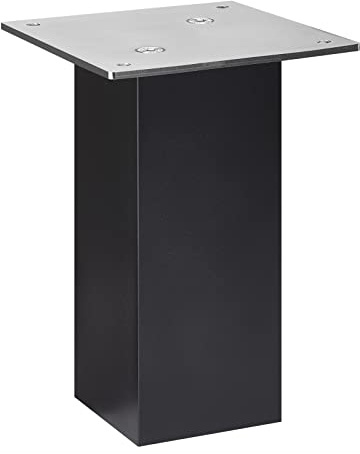 SOTECH Barkonsole gerade 170 x 70 mm schwarz | 30 Kg Tragkraft Stützfuß für Holzplatten oder Glasplatten
