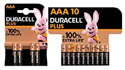 14 x Duracell AAA Plus Alkalin (1 Blister mit 4 Batterien + 1 Blister mit 10 Batterien) 14 Mini-Stylus