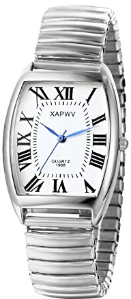 Avaner Women's Easy Reader Watches Ultra Thin Stretch Wrist Watches with Elastic Band