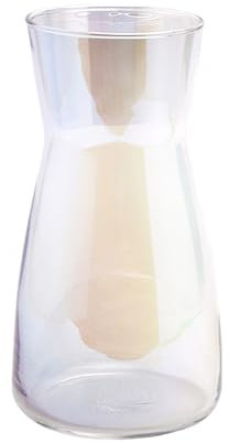 Blumenvase Glas, Klarglas Vase, 20CM Hoch Glasvase für Tischdeko, Dekorative Vase für Pampasgras, Tulpen, Orchideen, Rosen, Trockenblumen (Bunt)