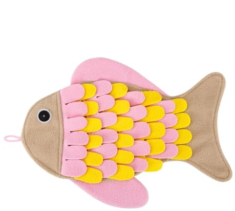 Futtermatte für Hunde, Fischförmige Futtermatte, Schnüffeldecke, Interaktive Haustiermatte, Futtermatte Katzen, Graben Matte Haustier, Futtersuche Haustierdecke, Katzenfutterdecke