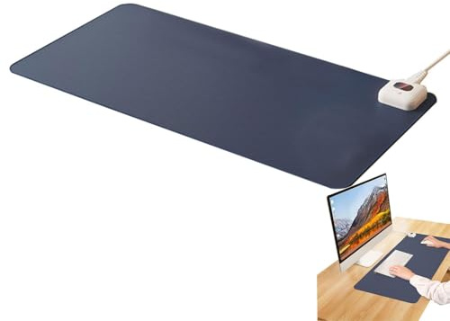 Coussin Chauffant de Bureau | Sous-main chauffant | Tapis de Bureau Chaud Électrique à Température RÉGLABLE | Bloc d'écriture de bureau, 3 heures d'arrêt automatique, tampon pour le bureau
