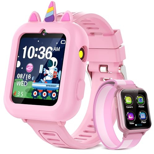 Smart Watch for Kids Girls Gift Age 3-12 with 39 Games Alarm Clock Camera