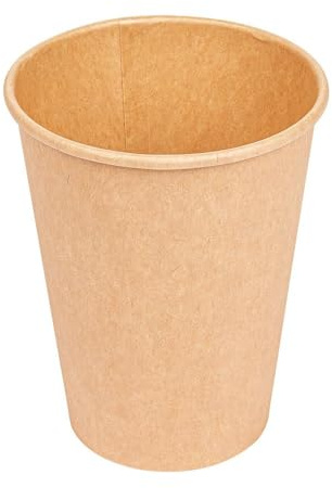 Sanjoma Chemical Solutions Pack 100 Vasos 360ml de Cartón Kraft para Bebidas Calientes – Reciclables – Compatibles con Tapas