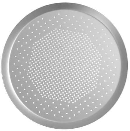 VUIUYOIES Teglia per pizza forata, piccole teglie per pizza per pizze circolari forate, pentola per facile da pulire per una cottura versatile, Argento, 10 pollici