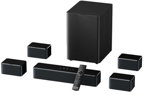 WAFOHSR 7.1Ch Soundbar With Dolby Atmos Surround Sound System For TV 4 Wired Speakers Bar For Versatile Connectivity(Poseidon D80 Boom)