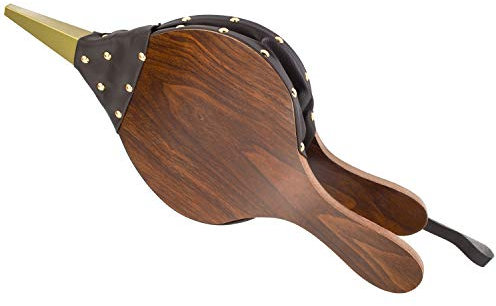 DYWISHKEY Fireplace Bellows, Leather, Light Brown