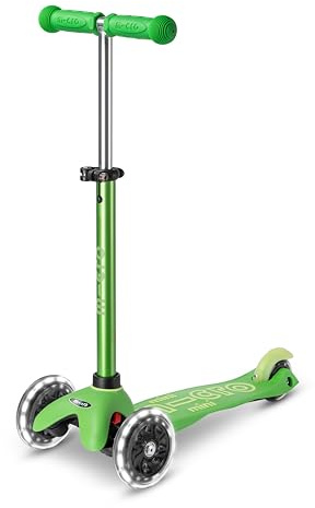 Micro™ Mini Deluxe LED | Kickboard mit LED-Vorderrollen | Lenken durch Gewichtsverlagerung| mitwachsender Lenker höhenverstellbar | ab 2 J. | Kickboard in 7 Farben erhältlich