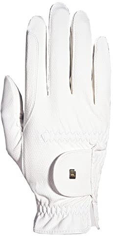 Roeckl Sports Reithandschuh ROECK-Grip, Turnier Sommer Handschuh, Weiß 7.5