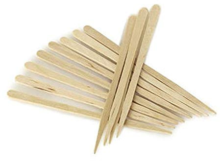 Bipra® Lot de 200 spatules d'épilation à la langue en bois naturel non stériles pour épilation à la cire, mini spatules à sourcils, mini spatules à sourcils