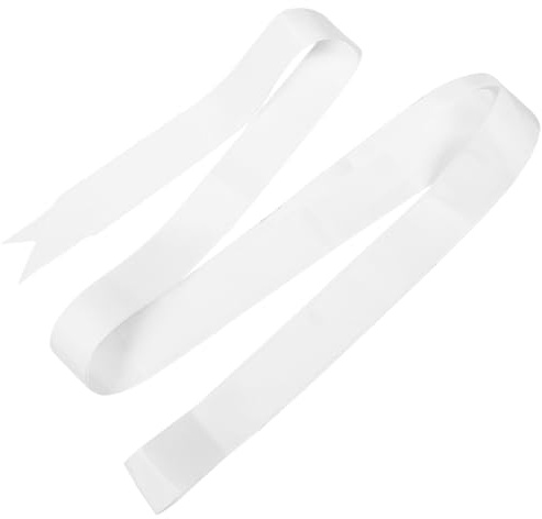 Amosfun Ceinture De Mariée En Satin Blanc 106.30In Avec Nœud Élégant Accessoire Taille Pour Robe De Mariée Et Demoiselle D'Honneur Cérémonies Fêtes