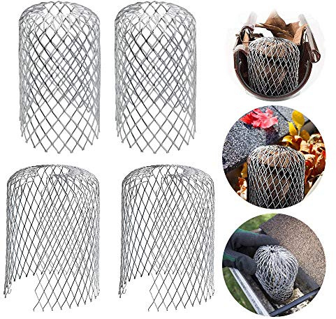 DECARETA Filtro per Grondaie Filtro Foglie di Detriti Filtri di Protezione per grondaia Protezione Antipioggia per Grondaia a Rete Perfetti per gli Scarichi di Grondaie, per i Pluviali (15 * 8 CM)