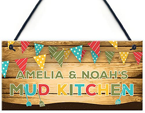 Personalised Colourful Mud Kitchen Sign For Garden Daughter Son Gift Home Gift