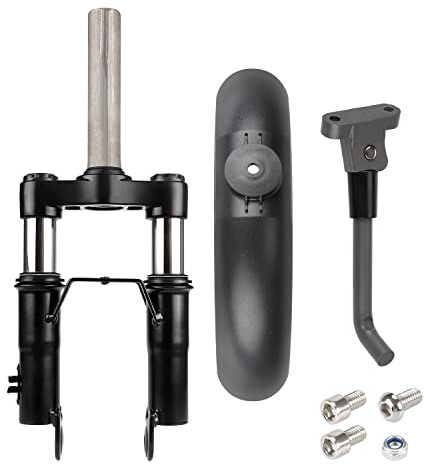 MotuTech Federgabel für Xiaomi M365/Pro/Pro 2/1S/Essential Lite/Mi 3 Federung + Schutzblech vorne + Ständer Anti-Vibration Zubehör