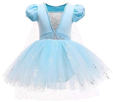 Jolly Fancy - Prinzessin ELSA Ballerina Ballett Tütü Kleid Kostüm Ballettkleid Tanzkleid Baby Mädchen Größe 18-24 Monate 92