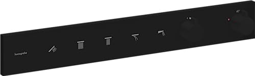 hansgrohe RainSelect - Thermostatic Shower Mixer for Concealed Installation, Shower Thermostat for 5 Functions, matt Black