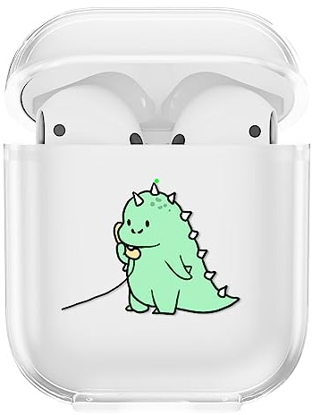 CasurvivePro Custodie per cuffie per AirPods 2 e 1 Cover Custodia, Custodie in TPU Trasparente con Motivo Carino per Apple AirPods 2a Gen 1a Custodia di Ricarica Custodie