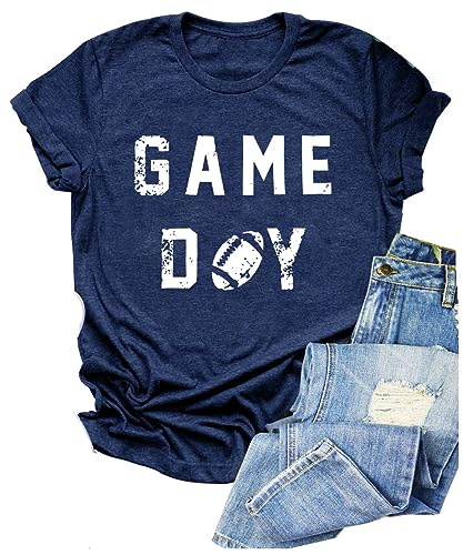 Game Day Shirt Woman Football Baseball Tee Funny Graphic Tops