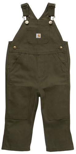 Carhartt Salopette ample en toile pour bébé garçon, Vert olive, 9 mois
