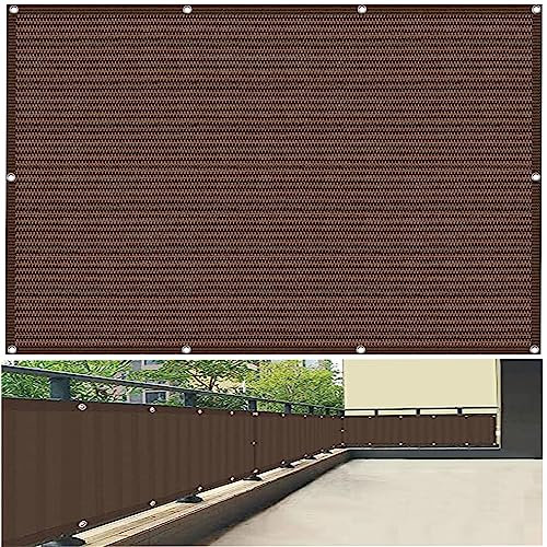 Protezione della Privacy Schermo 65x400cm(26x157inch) Recinzione Copertura Schermante per Balcone Privacy Anti-UV Facile da Installare per Recinzione, Marrone