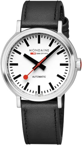 Mondaine Classic Reloj para Hombre Analógico de Automático con Brazalete de Piel de Vaca MST.4161B.LBV