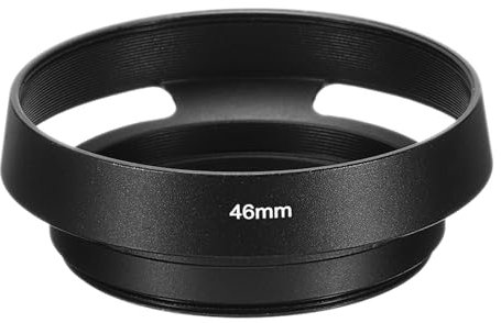 PATIKIL 46mm Lens Hood, Standard Vented Matte Surface Anti-reflective Inside Hollow Lens Hood for Universal Camera Lens, Black for Nikon, for Fujifilm, for Pentax, for Leica