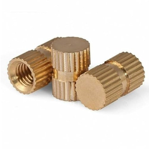 10/20/25 Pcs M3 M4 M5 M6 Brass Solid Knurled Nuts Thumb Nuts Insert Nuts Blind-Hole(Size:M348)