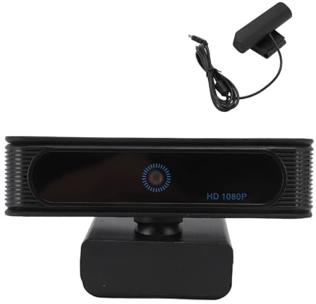 Jopwkuin Caméra PC Webcam USB 2 MP 1920 X 1080 P HD 30 FPS avec Vue à 80 Degrés pour la Reconnaissance Faciale avec Temps de Réponse Rapide, Haute Précision de Reconnaissance, 10/11