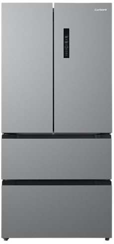 Corberó - Frigorífico French Door CFFDS43624NFXINV | 436L | Motor Inverter | No Frost | Display Puerta | Luz LED | Función Vacaciones | Eficiencia Energética E | 41 Db | Silver Trim | Inox