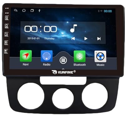 Quad Core 4G+64G Car CarPlay Android Auto 10 IPS Display Navigation Stereoanlage Touchscreen Haupteinheit Pad Tablet Rückfahrkamera GPS Radio Media Player für Vw Bora 2008-2012 MT