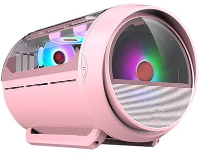 Case For Computer Mid-Tower M-ATX/Mini-ITX, Supporto GPU Verticale, Case For Gaming Desktop, Modalità RGB(Color 3)