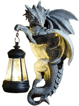 Dragon Figurine Lights - Solar Dragon Outdoor Statue | Dragon Garden Statue Avec Lanterne Solaire | Statue De Jardin Dragon Lanterne Solaire | Lampe De Décoration De Statue De Jardin Créative Pour Bal