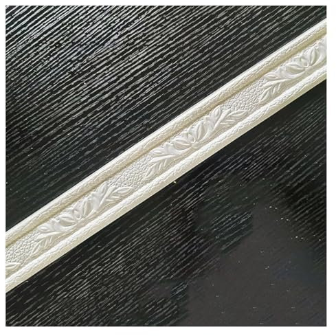 WUSHADEHANS Tapetenbordüren selbstklebend， Dekorative Deckenverkleidung, selbstklebend, 3D-Muster, flexibel, 2, Länge, 4 cm Breite for Formen, 5 Stück