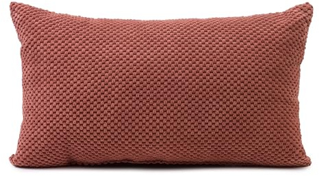 Gözze - Kissen Sven, Dekokissen in genoppter Optik, Weiches Sofakissen mit Füllung, 100% Polyester, 30 x 50 cm - Beere