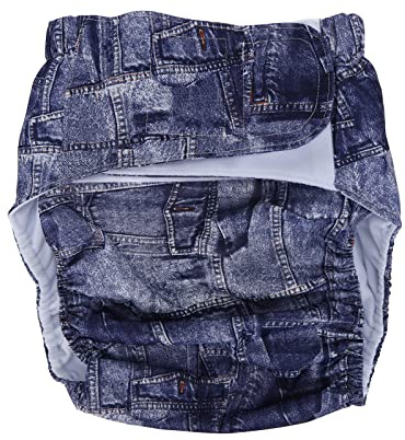 Reusable Adult Cloth Diaper Elderly Incontinence Protection Nappies with Hook Loop Fasteners for Seniors Daily use Comfortable Absorbent Washable eco to Friendly Solution