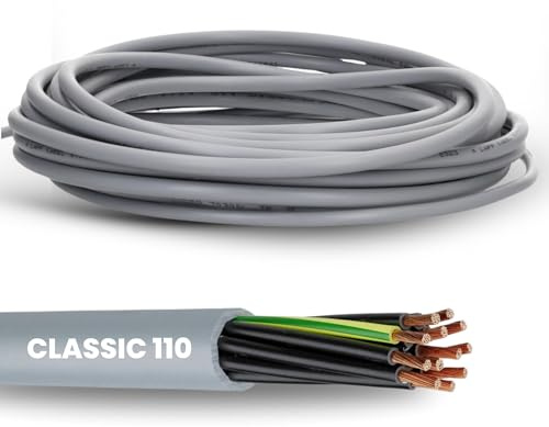 Lapp 10m Ölflex Classic 110 Steuerleitung 5x6 mm² - Flexibles Steuerkabel | 5-adrige PVC-Anschlussleitung, grau, ölbeständig, 300/500V, feindrähtig für Maschinenbau und Anlagenbau geeignet