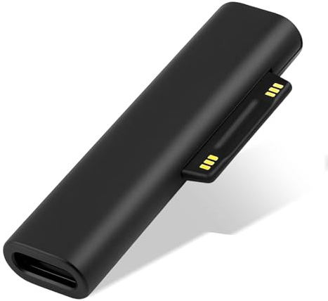 Adaptador USB C a Surface 102 W Tipo C hembra a Surface macho 45 W 15 V 3 A Conector Surface a adaptador de carga USB-C para Microsoft Surface Pro 9/8/7/6/5/4/3/X Surface Go Surface Book